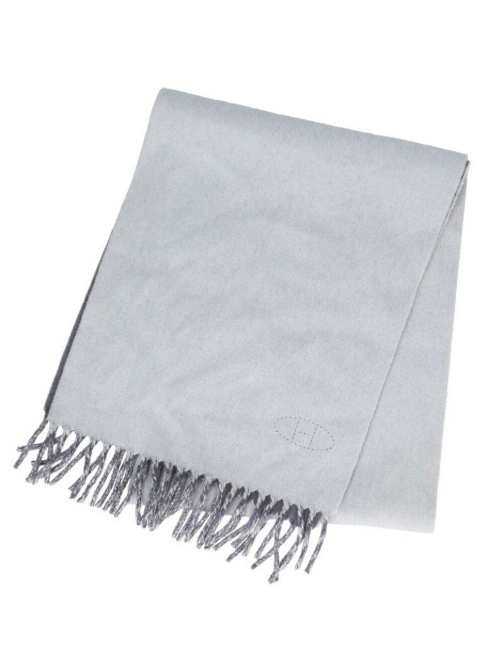 Hermes Logo Fringe Scarf